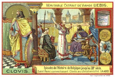 St Remigius Converting Clovis I, King of the Franks, to Christianity, 490 by European School